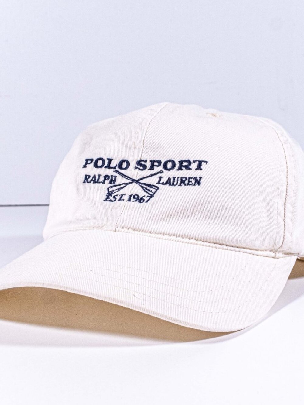 Vintage 90s Polo Sport Ralph Lauren Yacht Rowing Oars Hat Made in USA Distressed